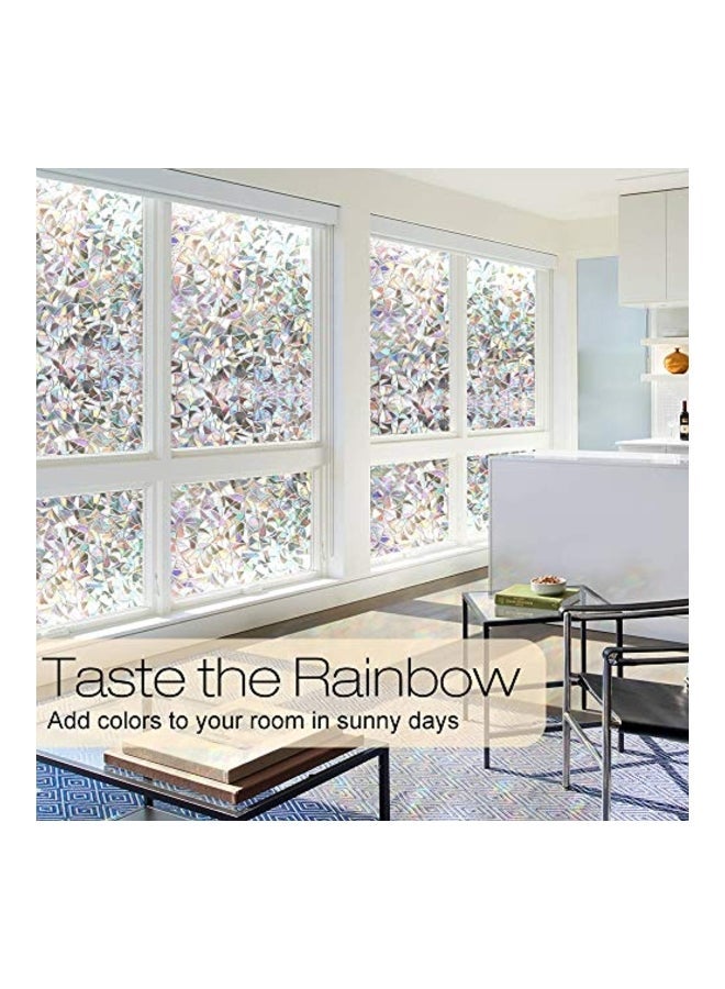Rabbitgoo 3D No Glue Static Decorative Window Films White 45x180centimeter - Image 4