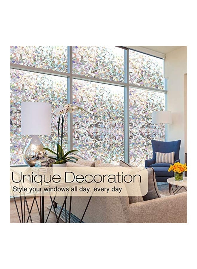 Rabbitgoo 3D No Glue Static Decorative Window Films White 45x180centimeter - Image 3