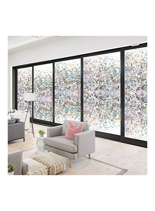 Rabbitgoo 3D No Glue Static Decorative Window Films White 45x180centimeter - Image 2