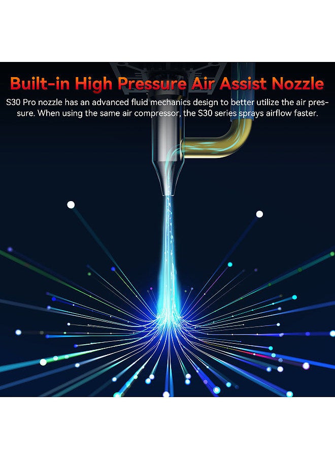 SCULPFUN - S30 Pro 10W Laser Module Interchangeable Lens Built-in Air Assist Clean Cutting Compatible with S9/S6pro/S6 A5/A5Pro ORTUR(12V) ELEKSMAKER Laser Cutting Machine Wood Acrylic Cutting Tool - Image 1