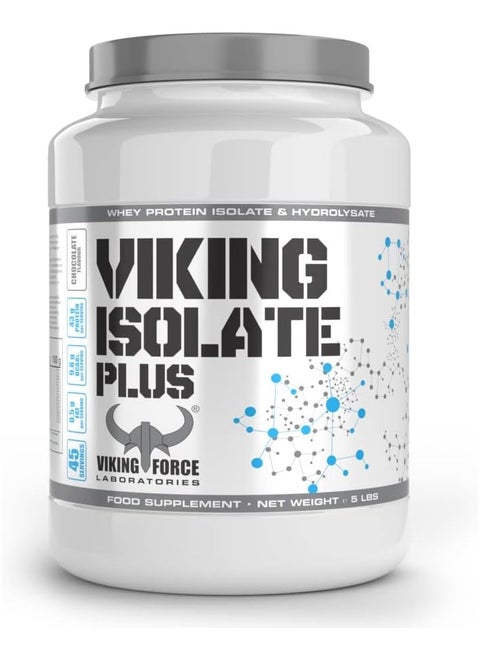 Viking Isolate Plus - Raspberry Flavoured Whey Protein for enhanced performance, 5lbs, 22g protein per scoop, 54 servings, Excellent Mixability & Taste