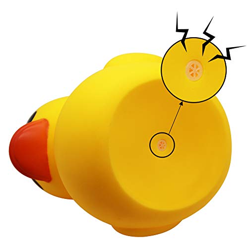 Happy Trees Duck Bath Toy Large Bath Duck Squeak Rubber Duck Baby Shower, 7 Inches - Image 5