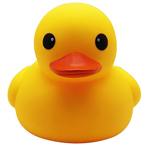Happy Trees Duck Bath Toy Large Bath Duck Squeak Rubber Duck Baby Shower, 7 Inches - Image 1