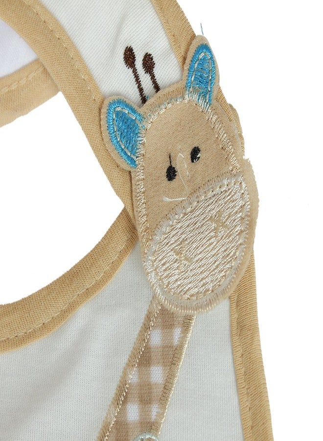 BABIES BLOOM Newborn Baby Cotton Waterproof Baby Feeding/Saliva Bib (Giraffe) - Image 2