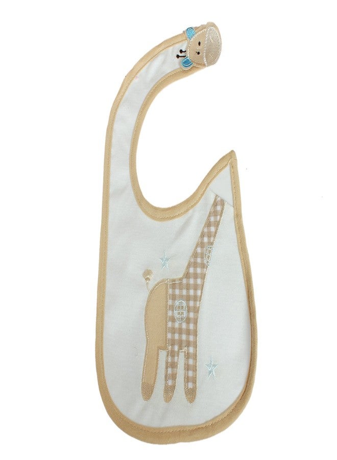 BABIES BLOOM Newborn Baby Cotton Waterproof Baby Feeding/Saliva Bib (Giraffe) - Image 3