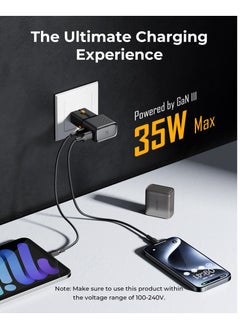 VOLTME Universal Travel Adapter, All-in-One Travel Charger GaN3 35W with QC4.0 USB-A & PD3.0 Type-C PPS Fast Charging, Multi-Port USB Travel Adapter for Worldwide Use (USA/UK/EU/AUS & 150+ Countries), Compact Power Adapter for MacBook Air, iPhone 16 Pro Max, 15/14/13/12/11, Samsung Galaxy S24/S23/S22, Tablets & More, Universal Plug Charger with USB Ports (Black)  - Image 2