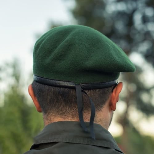 Gajaous British Military Berets for Men and Women,Wool and Leather Beret Hats,Multiple Colours Army Beret - Image 4
