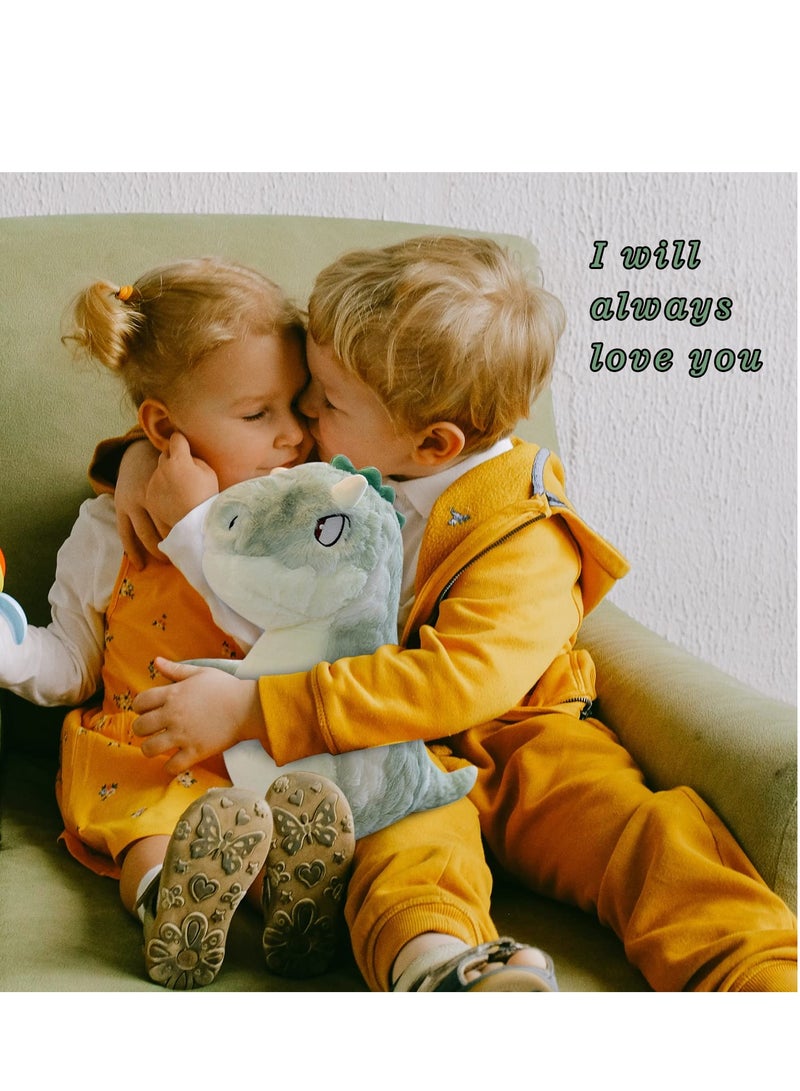 Cute Dinosaur Plush Toys for Kids - Soft Stuffed Animals, Perfect Birthday Gifts for Boys & Girls (9.8in/25cm) - Image 4