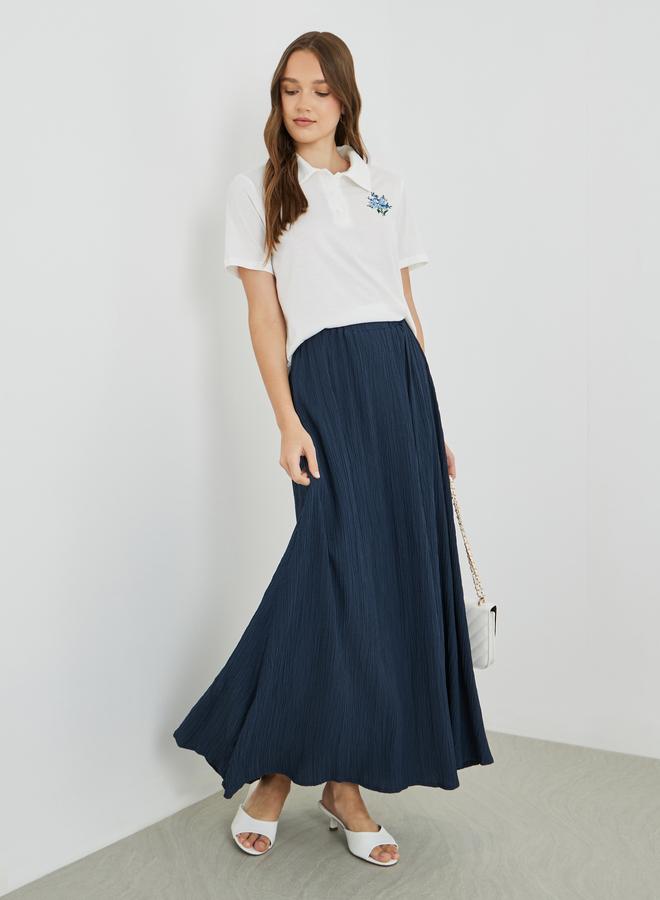 Take Two Styli Textured A-Line Maxi Skirt - Image 1