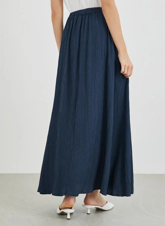 Take Two Take Two Textured A-Line Maxi Skirt