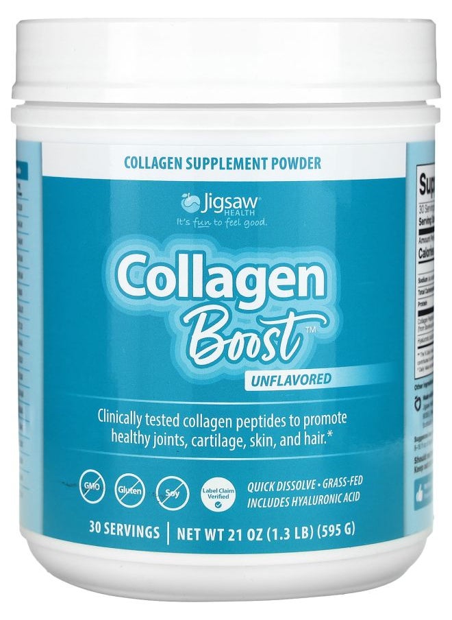 Jigsaw Health Collagen Boost Unflavored 21 oz (595 g) 