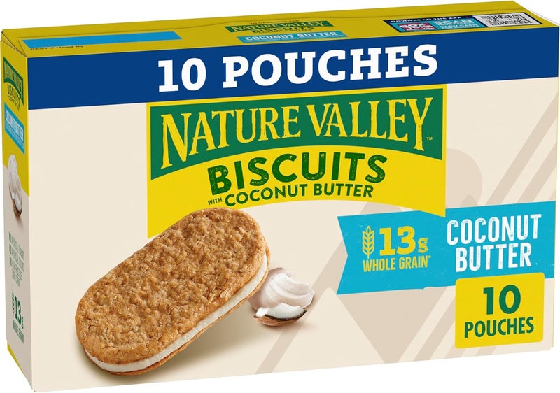 Nature Valley ساندويتشات بسكويت زبدة جوز الهند من ناتشر فالي - Image 1