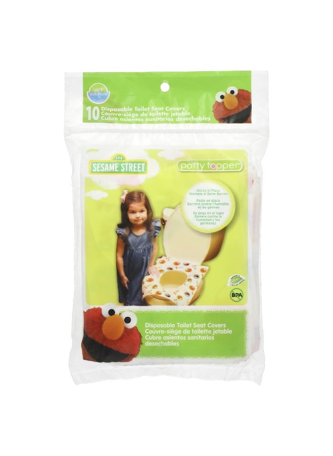 Neat Solutions Neat Solutions, Sesame Street, Potty Topper, Disposable Toilet Seat Covers, 10 Count  - Image 1