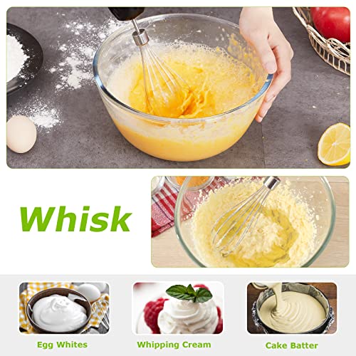 Bonsenkitchen خلاط يدوي بونسن كيتشن 4 في 1، 20 سرعة مع وضع توربو، شفرة من الفولاذ المقاوم للصدأ، خفاقة بيض، كأس ووعاء فرامة، خلاط عصا للحساء، السموذي، الهريس، طعام الأطفال - Image 4