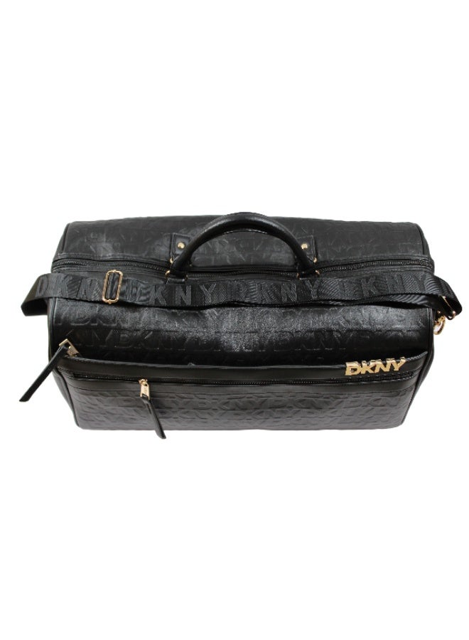 دكني حقيبة دافل دي كيه إن واي عمودية بنقش بارز للجنسين بعجلات خفيفة للغاية لون أسود - Image 4