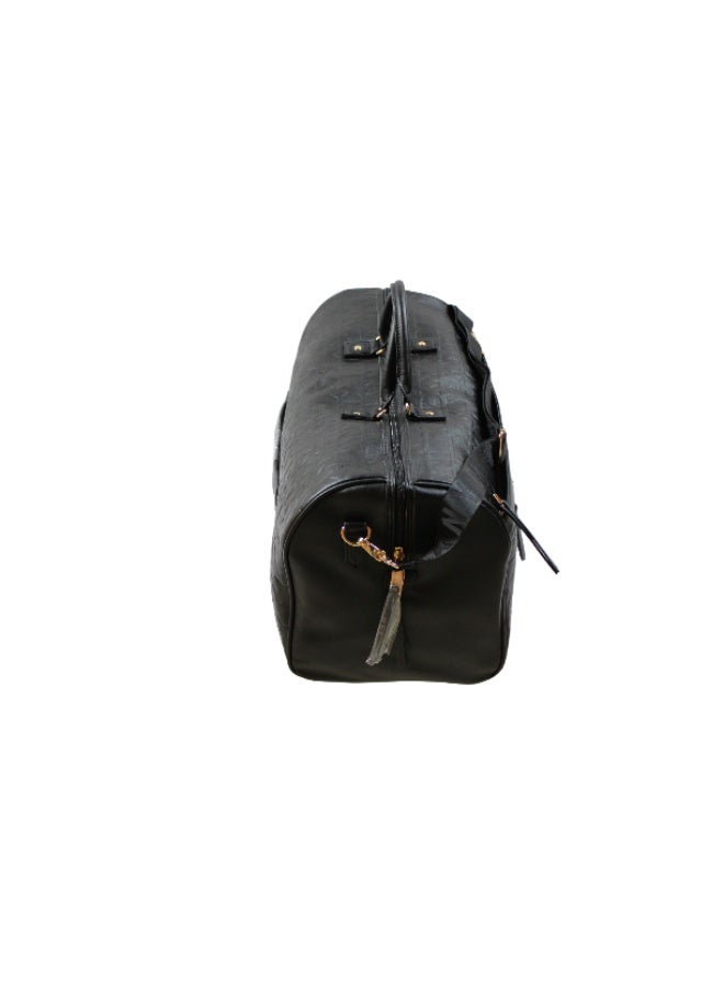 دكني حقيبة دافل دي كيه إن واي عمودية بنقش بارز للجنسين بعجلات خفيفة للغاية لون أسود - Image 3