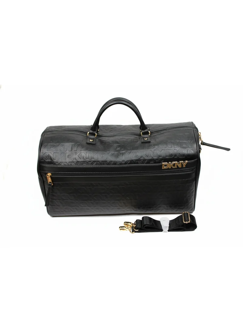 دكني حقيبة دافل دي كيه إن واي عمودية بنقش بارز للجنسين بعجلات خفيفة للغاية لون أسود