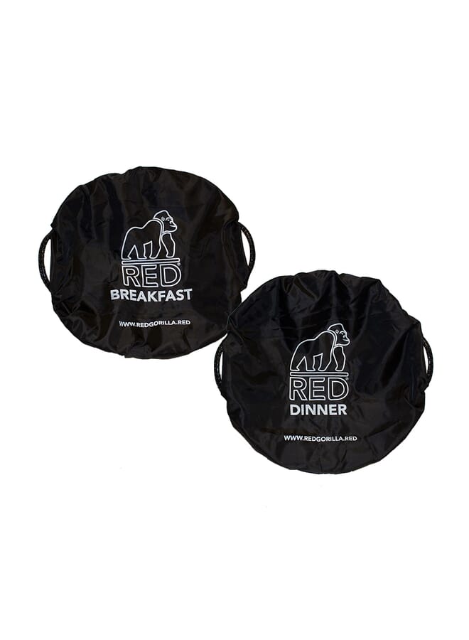 Red  Gorilla - Tubcovers - Medium Black Breakfast/Dinner Covers