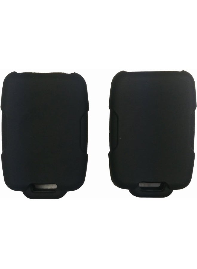 Coolbestda Coolbestda 2Pcs Silicone Key Cover Case Keyless Protector Fob Remote Wallet Jacket for GMC Yukon Sierra 1500 Chevrolet Suburban Tahoe 5 Buttons Smart Key  - Image 2