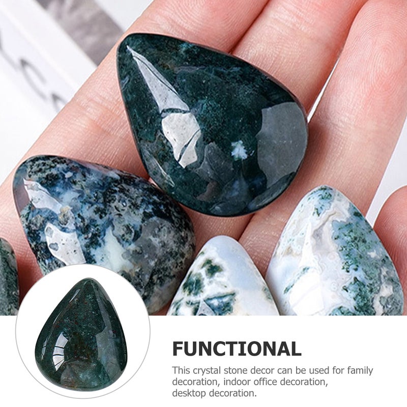 2pcs Water Drop Crystal Stone Natural Crystal Stone Ornament Polished Stone DIY Jewelry Decoration - Image 5
