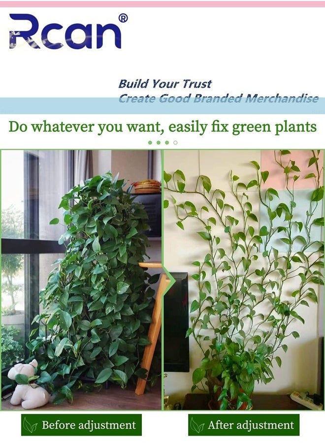 Rcan 50 Pieces Plant Climbing Wall Fixture Clips with Acrylic Adhesive Sticker Plant Fixer Invisible Wall Vines Fixing Clips Self Adhesive Hook Plant Vine Traction for Indoor Outdoor Decoration  - Image 2