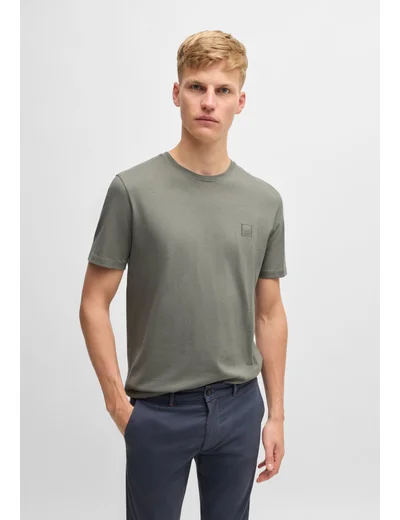 BOSS Cotton-jersey T-shirt with logo patch