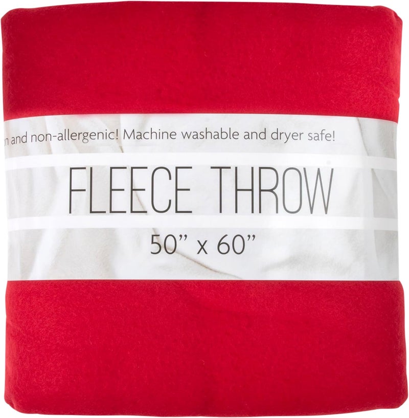 Trailmaker 50x60 Throw Blankets, Ultra Soft Hypoallergenic Fleece Fall Throw Blanket for Livingroom, Couch, Chair, Bed, Red - Image 1