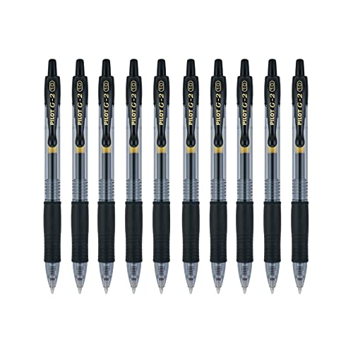 Pilot G2 Retractable Gel Ink Roller Ball Pens, Bold Point Black 10-PACK(31237) - Image 1