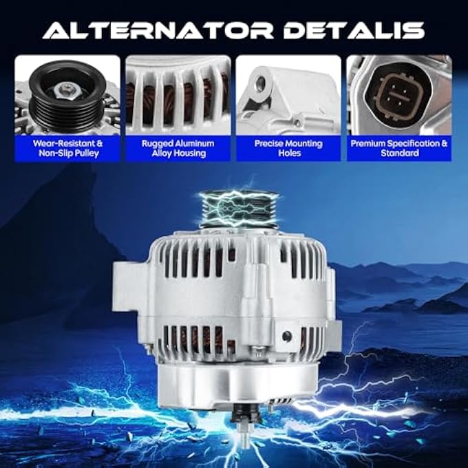 SEHNSUCHT Alternator Replacement New Fit for Honda Odyssey 1999-2001 3.5L, Automotive Replacement Alternators for 101211-7850 9762219-093 - Image 2