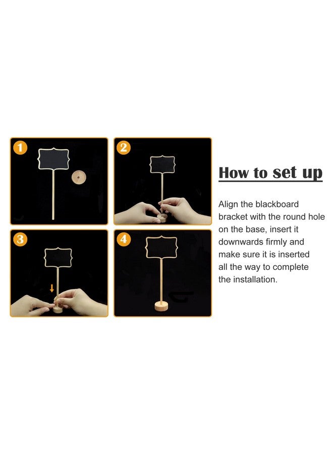 DSTELIN 15 Pack 2.36 X 3.35Inches Wood Mini Chalkboard Signs With Support Easels Place Cards Small Rectangle Chalkboards For Weddings Birthday Parties And Special Event Decorations  - Image 2