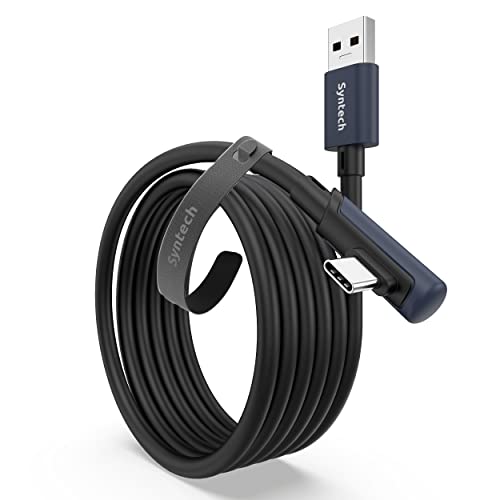 Syntech Link Cable 10 FT Compatible with Oculus/Meta Quest 3/Meta Quest 3S, Quest2/Pro/Pico 4/Ultra Accessories and PC/SteamVR, High Speed PC Data Transfer, USB 3.0 to USB Cable for VR Headset, Black - Image 1