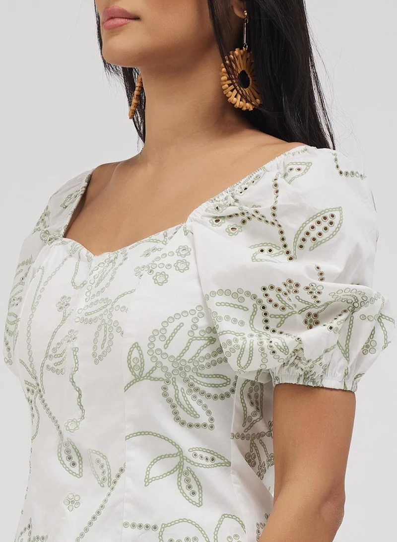 Zigzag Front Open Cutlon Top