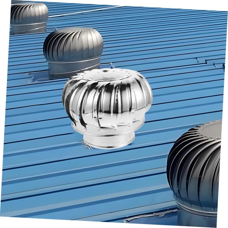 Stainless Steel Roof Chimney Cap Low Noise Wind Turbine Vent Exhaust Ventilation Easy Install - Image 5
