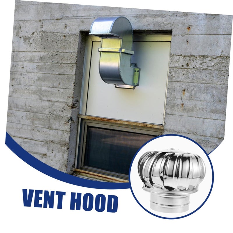 Stainless Steel Roof Chimney Cap Low Noise Wind Turbine Vent Exhaust Ventilation Easy Install - Image 4