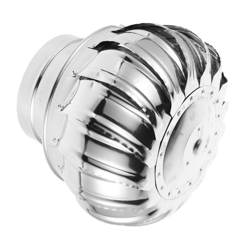 Stainless Steel Roof Chimney Cap Low Noise Wind Turbine Vent Exhaust Ventilation Easy Install - Image 2
