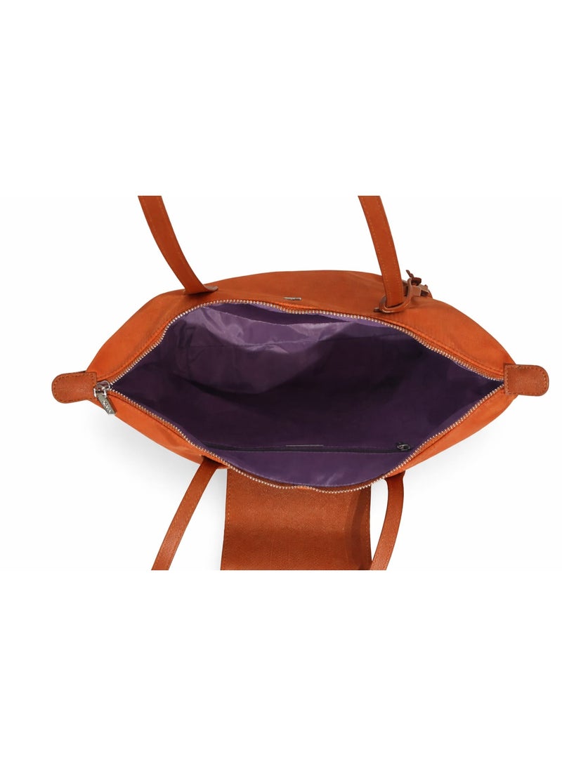 BAGCO Brown Tote Handbag for Women – Large Capacity, Zipper Closure, Daily Use Bag - Image 5