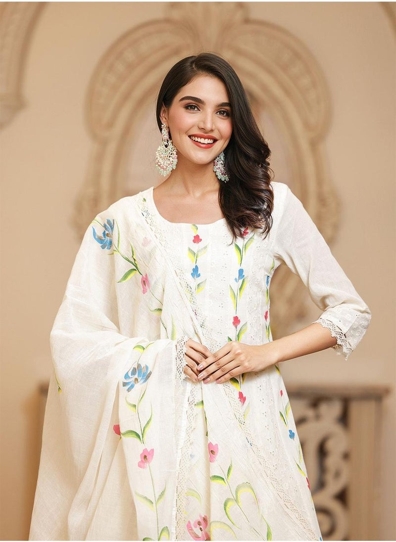 Women Off White Cotton Kurta Sets - 3Pcs - pzsku/Z1D85B0BEF04A6B845FA3Z/45/1741189892/016b604c-2bde-4f6d-824b-4fd7c3703522