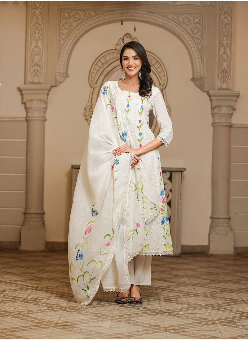 Women Off White Cotton Kurta Sets - 3Pcs - pzsku/Z1D85B0BEF04A6B845FA3Z/45/1741189892/a743c4fa-9be8-4a40-a0a5-efd33c04c583