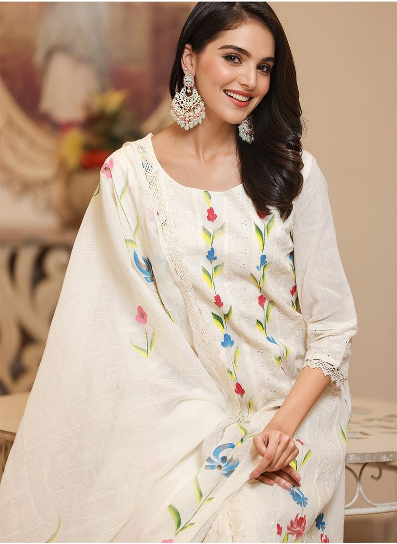 Women Off White Cotton Kurta Sets - 3Pcs - pzsku/Z1D85B0BEF04A6B845FA3Z/45/1741189893/8228087e-8c63-4f3a-8e0e-653d816e0f24