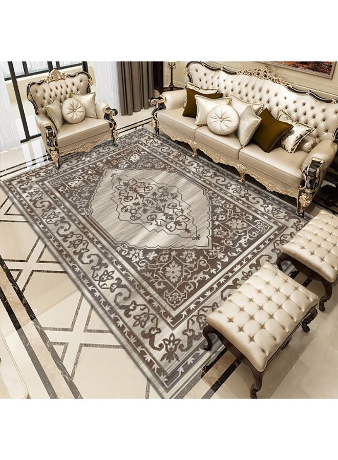 كي واي دي سجادة فيلفت للمساحات الكبيرة، سميكة، قابلة للغسل، كبيرة الحجم، بنمط كرتوني ناعم، مضادة للانزلاق، للسجاد الكبير في غرفة المعيشة وغرفة النوم، مقاس 160*230 سم. - Image 1