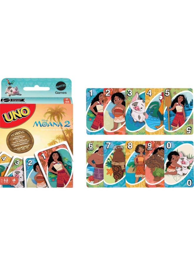 Mattel Games Uno Disney Moana 2 Card Game For Kids, Adults & Family With Deck & Special Rule Inspired By The Movie  - Image 4