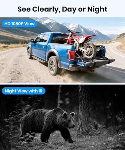 AUTO-VOX Wireless Backup Camera Solar Magnetic: 1-Min DIY Install, 5" 1080P Hd Dual Channel Monitor, Protective Carry Case, Stable Signal, IP69 Waterproof Back Up Systems Camera for Truck,Car,Trailer - Image 3