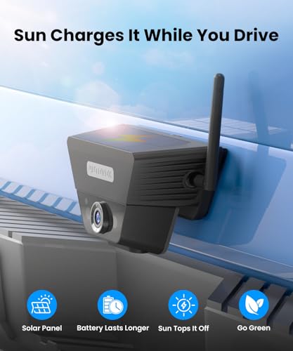AUTO-VOX Wireless Backup Camera Solar Magnetic: 1-Min DIY Install, 5" 1080P Hd Dual Channel Monitor, Protective Carry Case, Stable Signal, IP69 Waterproof Back Up Systems Camera for Truck,Car,Trailer - Image 4