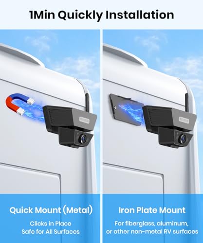 AUTO-VOX Wireless Backup Camera Solar Magnetic: 1-Min DIY Install, 5" 1080P Hd Dual Channel Monitor, Protective Carry Case, Stable Signal, IP69 Waterproof Back Up Systems Camera for Truck,Car,Trailer - Image 2