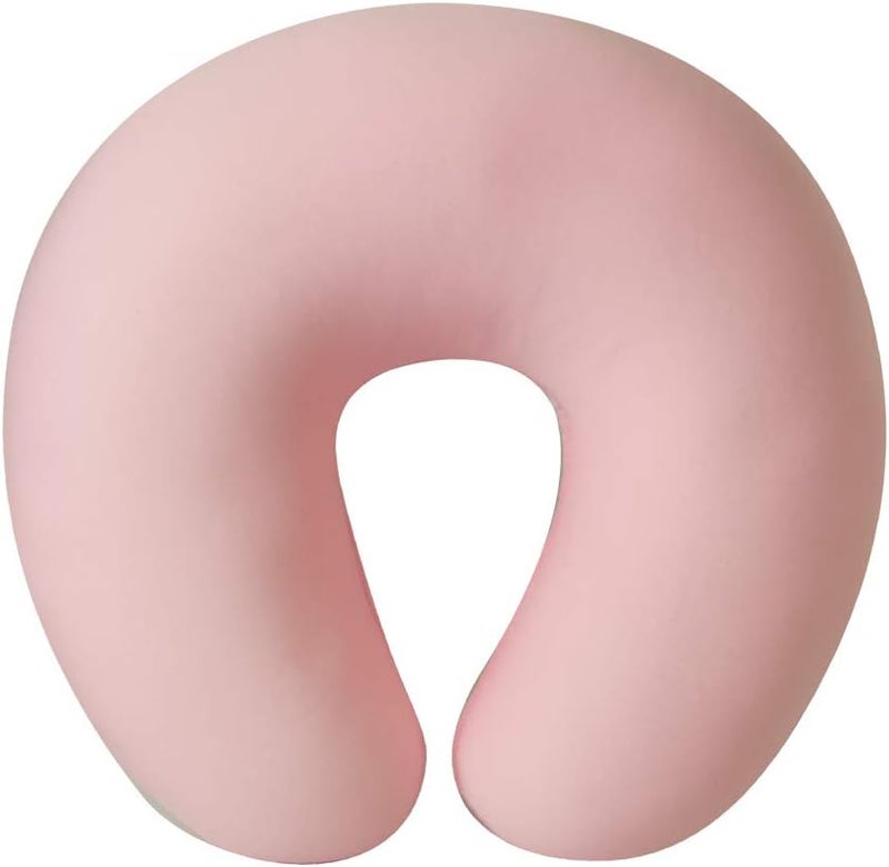 Cloudz Kids Dual Comfort Microbead Airplane Travel Neck Pillow. Super Soft Cozy Plush on One Side, Cool Relaxing Spandex on The Other! Keep Your Kids Comfy and Supported at Home or On The Go! - Pink - Image 4