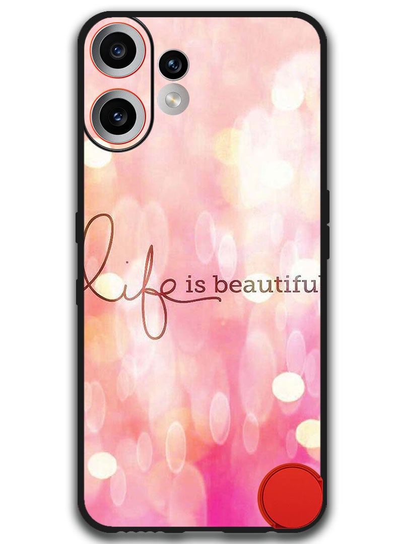 Theodor Case Compatible with Nothing CMF Phone 2 Pro 6.77 Inch Protection Shockproof Bumper Cover Life Is Beautiful - Image 1