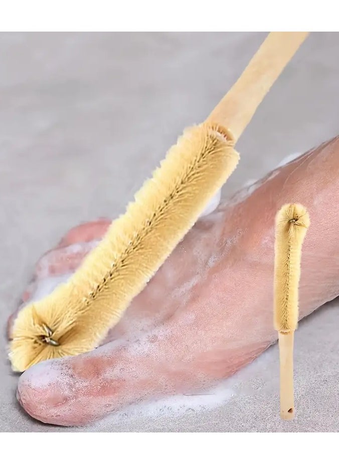 Ucanbe 2pcs Long Handle Toe Cleaning Brush, Reusable Foot Scrubber for Elderly, Pregnant Women, and Individuals with Limited Mobility, Easy-Grip with Hanging Loop Design, Alcohol-Free, No Power or Battery Needed  - Image 1