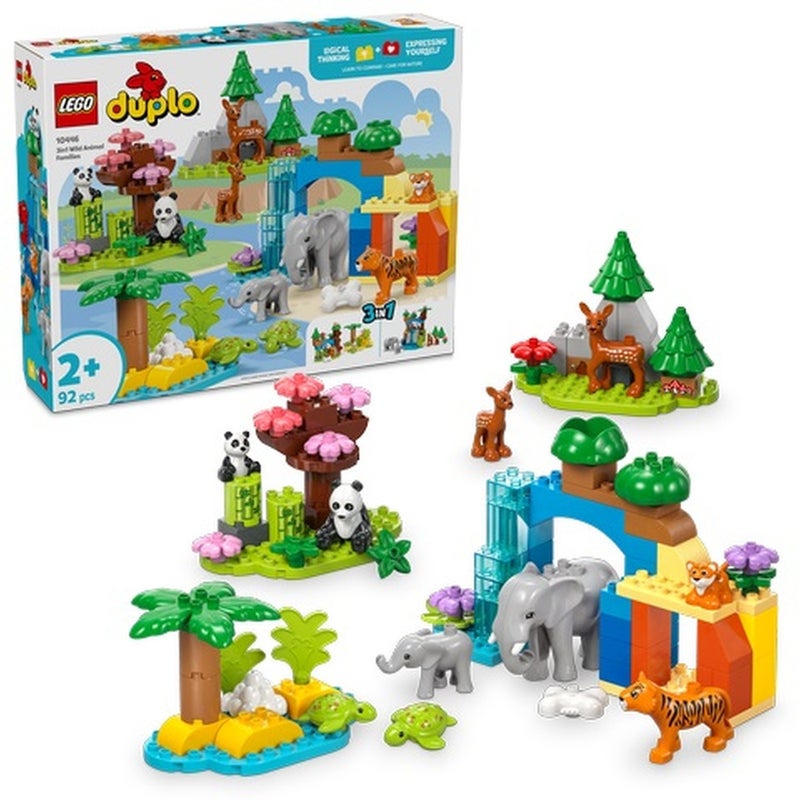 lEGO - 3-in-1 Wild Animals Families ( 92 Pcs ) - 10446