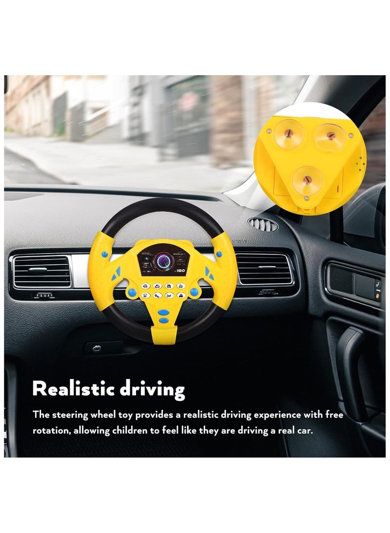 LIXADA 1pc Kids Simulated Driving Controller, Spin Tune, Interactive Music Steering Wheel, Interactive Car Steering Wheel Toy, Educational Activity Gift, ABS Resin, Assorted Colors, Ideal for Birthday, Party Gifts, Ideal choice for Gifts for Kids Age 3+ (No Battery Included) - Image 2