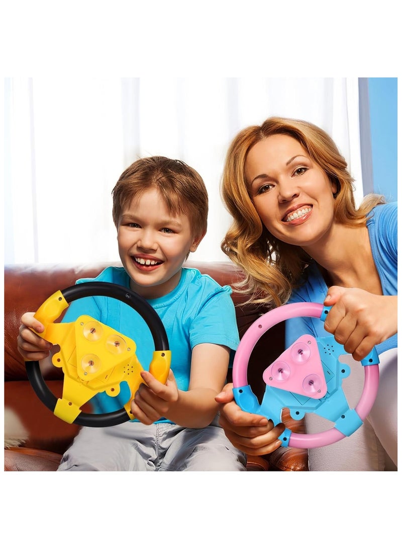 LIXADA 1pc Kids Simulated Driving Controller, Spin Tune, Interactive Music Steering Wheel, Interactive Car Steering Wheel Toy, Educational Activity Gift, ABS Resin, Assorted Colors, Ideal for Birthday, Party Gifts, Ideal choice for Gifts for Kids Age 3+ (No Battery Included) - Image 3
